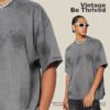 Custom 310 GSM Vintage-Wash Raw-Hem T-Shirt S1972 - Style 05F1F4 - product detail view 4 Custom 310 GSM Vintage-Wash Raw-Hem T-Shirt S1972 - Style 05F1F4 - product detail view 4