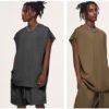 Custom Heavyweight Sleeveless Streetwear Tank Top 2310SS - Style 4ED4AE - product detail view 13