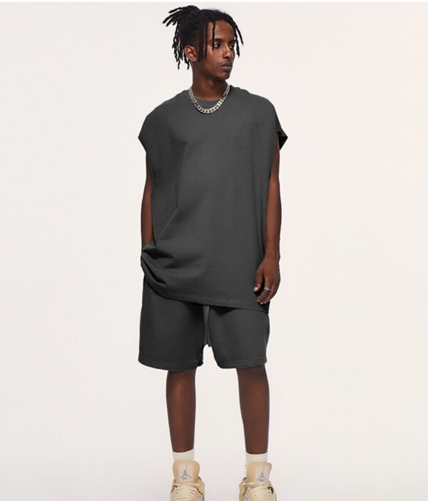 Custom Heavyweight Sleeveless Streetwear Tank Top 2310SS - Style 4ED4AE - product detail view 15