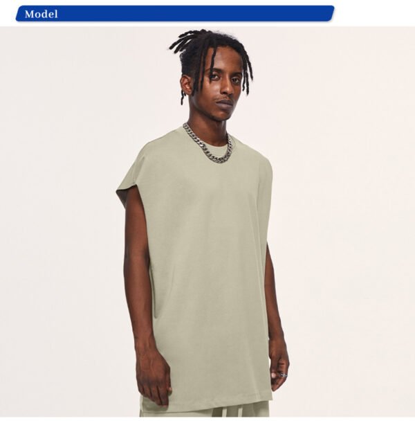 Custom Heavyweight Sleeveless Streetwear Tank Top 2310SS - Style 4ED4AE - product detail view 10