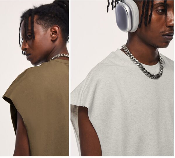 Custom Heavyweight Sleeveless Streetwear Tank Top 2310SS - Style 4ED4AE - product detail view 11