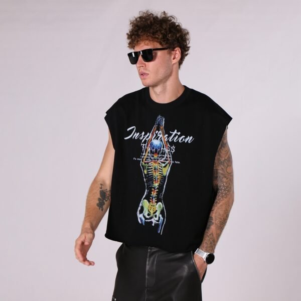Custom Heavyweight Sleeveless Graphic Tank Top - Style B9DAE1 - product detail view 2