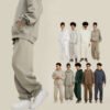 Custom Heavyweight Brushed Terry Sweatpants - Style AA6AA0 Light grey relaxed fit terry sweatpants with drawstring