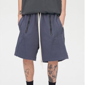Custom Heavyweight Washed Zip-Pocket Panel Shorts - Style C157CA