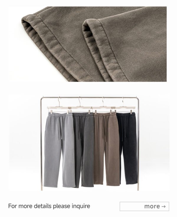 Custom Heavyweight Washed Wide-Leg Sweatpants K2437 - Style 3DC1C0 - product detail view 12