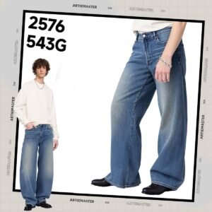 Custom Heavyweight Washed Wide-Leg Jeans 2576 - Style CE8C2C