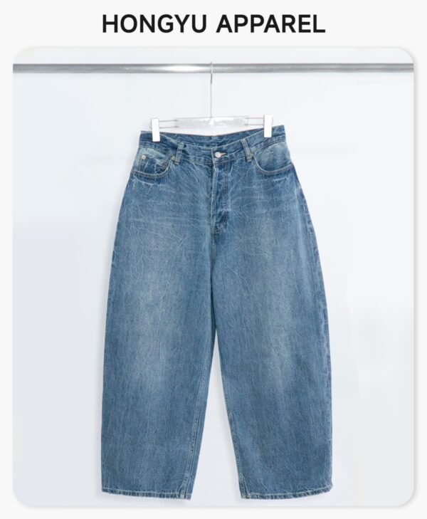 Custom Heavyweight Washed Wide-Leg Jeans 2576 - Style CE8C2C - product detail view 4