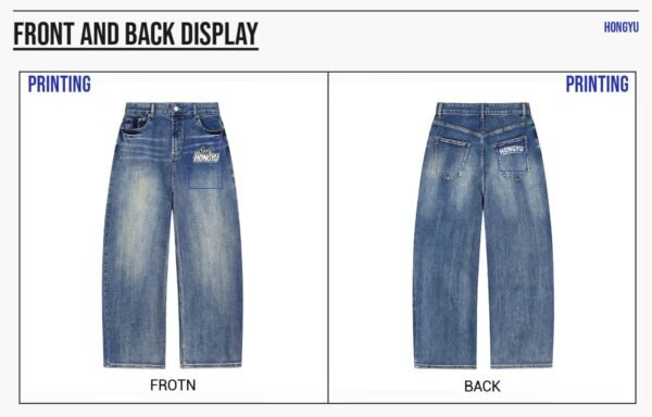 Custom Heavyweight Washed Wide-Leg Jeans 2576 - Style CE8C2C - product detail view 9