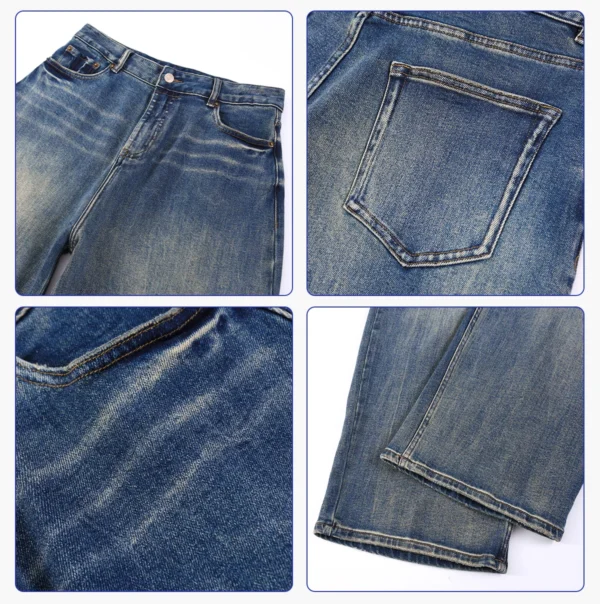 Custom Heavyweight Washed Wide-Leg Jeans 2576 - Style CE8C2C - product detail view 8