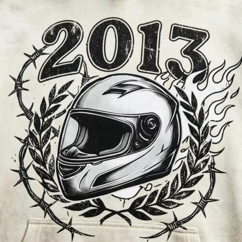 Custom Vintage Helmet Graphic Pullover Hoodie | - Style 5B6617 hoodies & sweatshirts styles and specifications — 100 MOQ