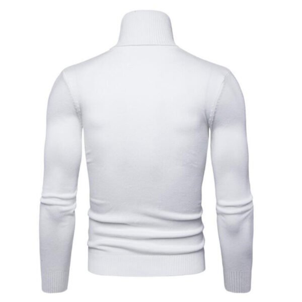 Custom Men's High Collar Slim Pullover Sweater - Style 84DDF4 - product detail view 3