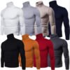 Custom Men's High Collar Slim Pullover Sweater - Style 84DDF4 - product detail view 5