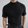 Custom High-Collar 180 GSM Slim T-Shirt - Style 7D69E5 - product detail view 8