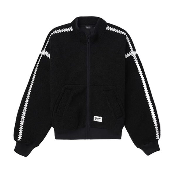 Custom High-Stand Patchwork Fleece Jacket VW-C820 - Style C820D6 - product detail view 7