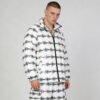 Custom Holographic Wave Print Puffer Jacket - Style 56606C - product detail view 3