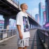Custom Holographic Print Streetwear T-Shirt - Style 066B5D - product detail view 6 Custom Holographic Print Streetwear T-Shirt - Style 066B5D - product detail view 6