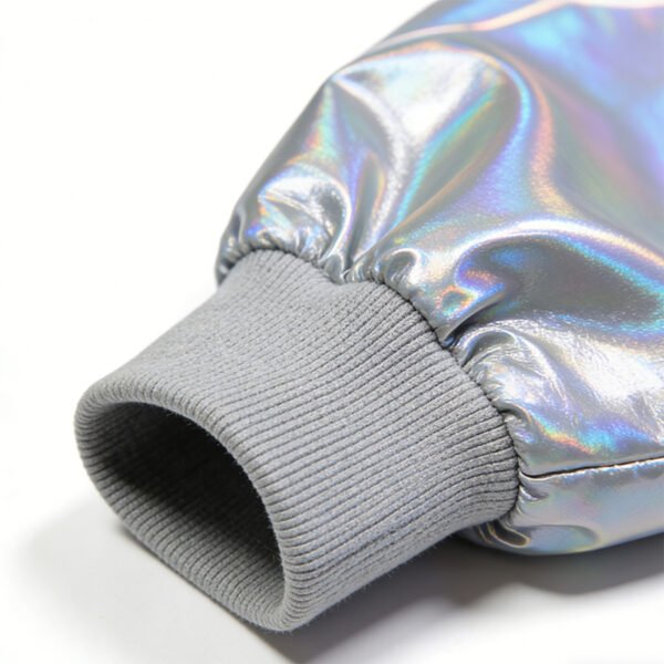 Custom Holographic Reflective Cropped Pullover Hoodie - Style C8D62F - product detail view 6