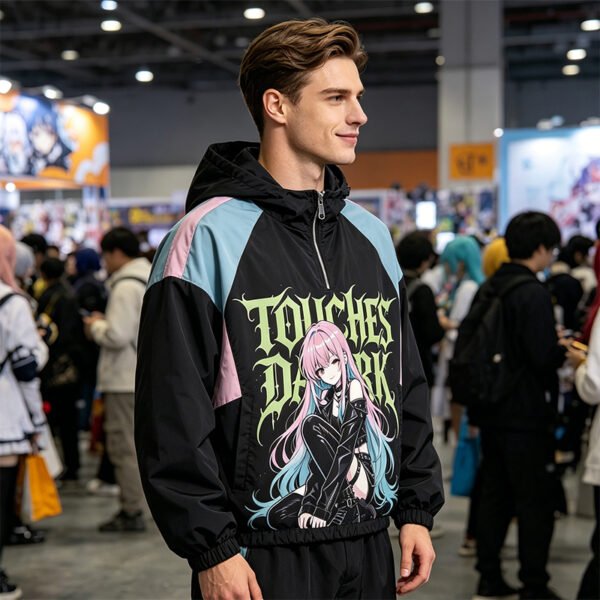 Custom Hooded Color-Block Graphic Jacket 2D3CB52E931122D5 - Style 2D3CB5 - product detail view 4 Custom Hooded Color-Block Graphic Jacket 2D3CB52E931122D5 - Style 2D3CB5 - product detail view 4