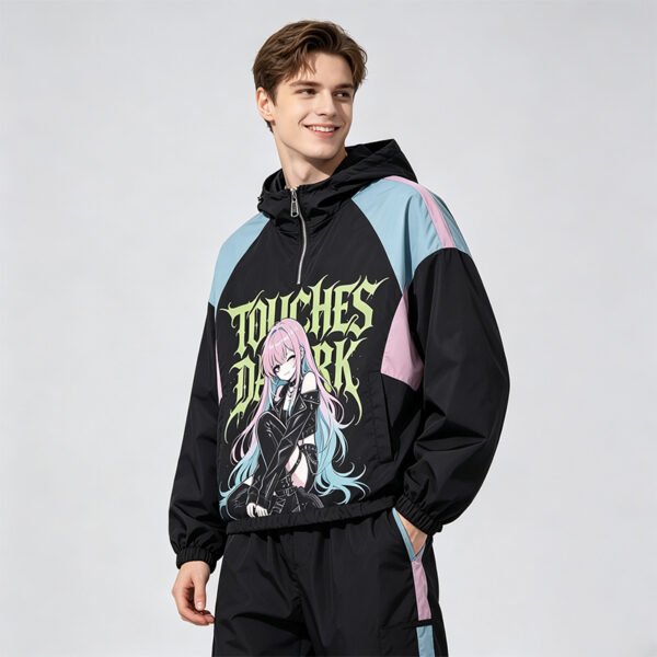 Custom Hooded Color-Block Graphic Jacket 2D3CB52E931122D5 - Style 2D3CB5 - product detail view 9 Custom Hooded Color-Block Graphic Jacket 2D3CB52E931122D5 - Style 2D3CB5 - product detail view 9