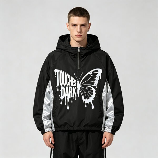 Custom Hooded Graphic Panel Jacket - Style 0A6CEE - product detail view 4 Custom Hooded Graphic Panel Jacket - Style 0A6CEE - product detail view 4