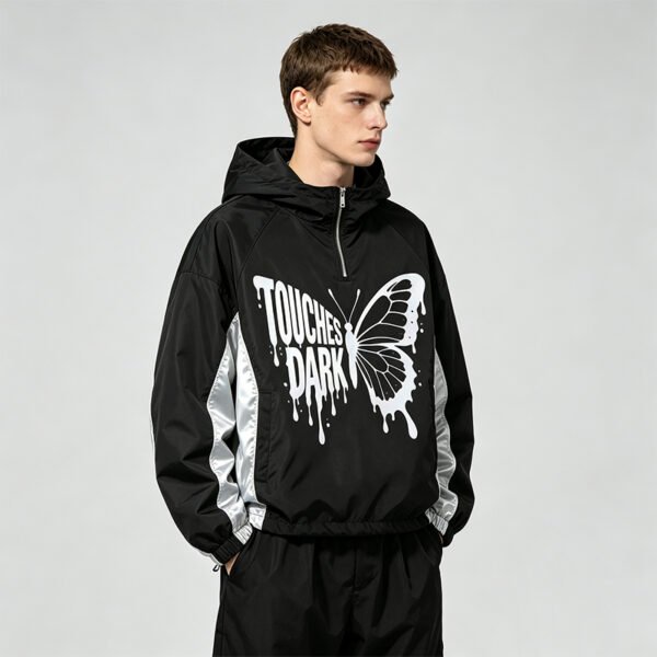 Custom Hooded Graphic Panel Jacket - Style 0A6CEE - product detail view 5 Custom Hooded Graphic Panel Jacket - Style 0A6CEE - product detail view 5
