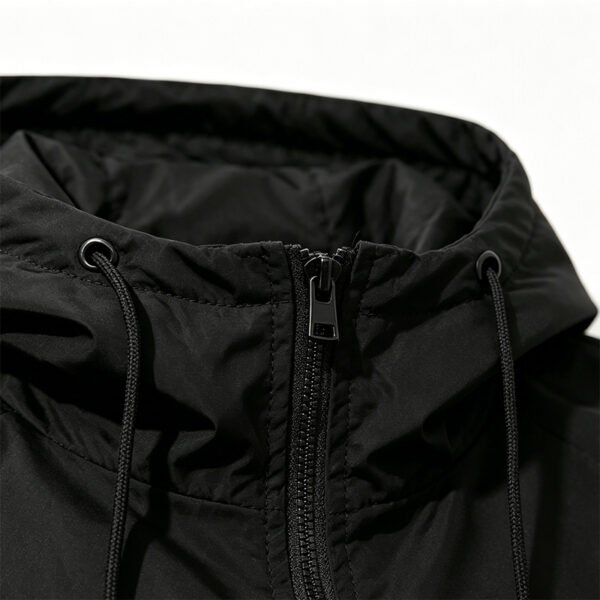 Custom Hooded Graphic Checker-Sleeve Windbreaker - Style 71CBD5 - product detail view 5 Custom Hooded Graphic Checker-Sleeve Windbreaker - Style 71CBD5 - product detail view 5