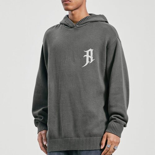 Custom Minimalist Hooded Knit Sweater - Style E1CD52 Custom Minimalist Hooded Knit Sweater - Style E1CD52