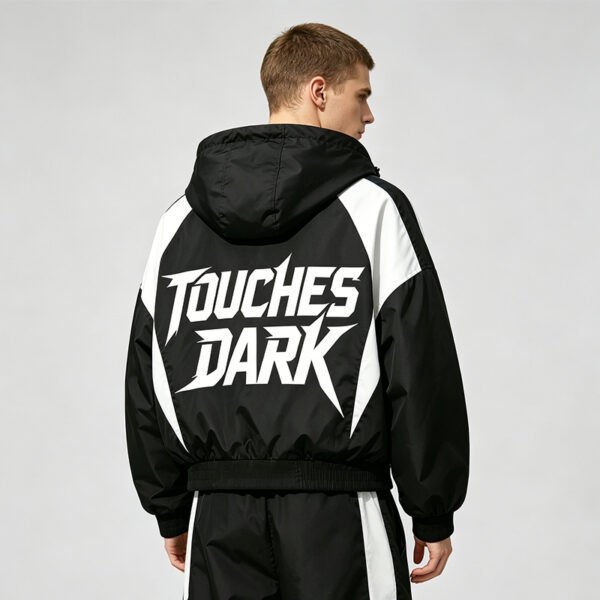 Custom Hooded Patchwork Graphic Jacket | - Style F6D749 - product detail view 3