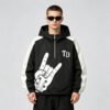 Custom Color-Block Hooded Graphic Pullover Jacket - Style B8BF74 Custom Color-Block Hooded Graphic Pullover Jacket - Style B8BF74