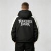 Custom Color-Block Hooded Graphic Pullover Jacket - Style B8BF74 - product detail view 3 Custom Color-Block Hooded Graphic Pullover Jacket - Style B8BF74 - product detail view 3