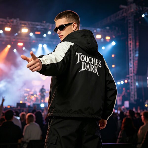 Custom Color-Block Hooded Graphic Pullover Jacket - Style B8BF74 - product detail view 4 Custom Color-Block Hooded Graphic Pullover Jacket - Style B8BF74 - product detail view 4