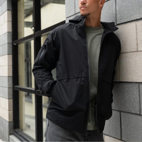 Custom Men's Hooded Technical Shell Jacket | VWW-JKT-5187 - Style 518731 - product detail view 6 Custom Men's Hooded Technical Shell Jacket | VWW-JKT-5187 - Style 518731 - product detail view 6