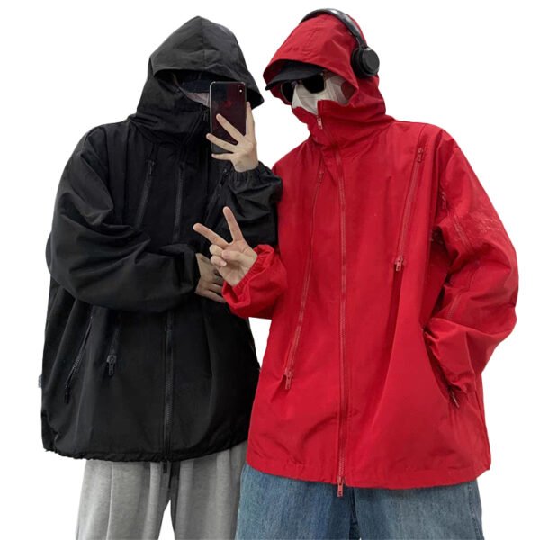 Custom Hooded Utility Windbreaker Jacket - Style 650ACA - product detail view 2 Custom Hooded Utility Windbreaker Jacket - Style 650ACA - product detail view 2