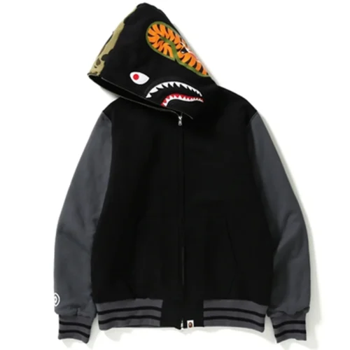 Custom Hooded Varsity Bomber Jacket - Style 804BCE Custom Hooded Varsity Bomber Jacket - Style 804BCE