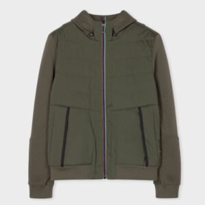 Custom Hooded Woven Panel Jacket - Style 071A08