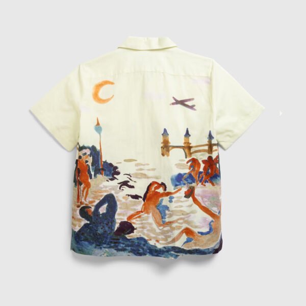 Custom Illustrated Camp Collar Short-Sleeve Shirt - Style 123FBA - product detail view 2 Custom Illustrated Camp Collar Short-Sleeve Shirt - Style 123FBA - product detail view 2