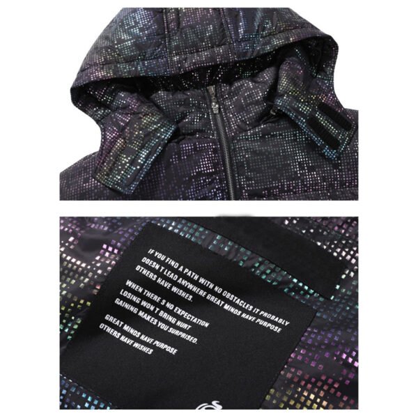 Custom Iridescent Quilted Puffer Jacket FF9F4A5F - Style FF9F4A - product detail view 3 Custom Iridescent Quilted Puffer Jacket FF9F4A5F - Style FF9F4A - product detail view 3