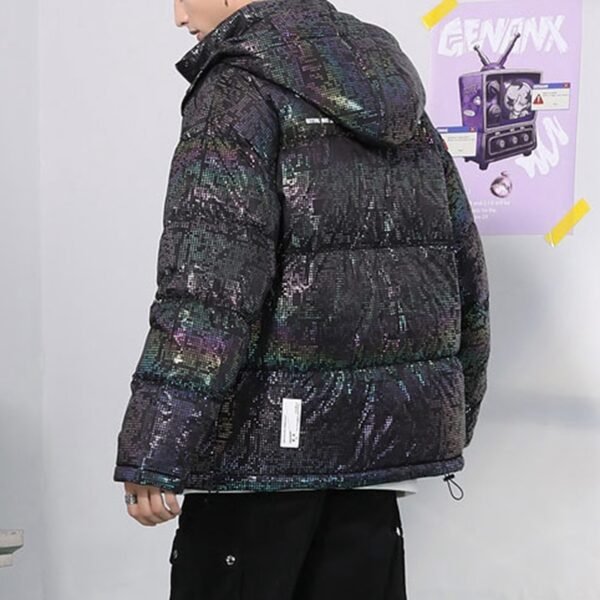 Custom Iridescent Quilted Puffer Jacket FF9F4A5F - Style FF9F4A - product detail view 4 Custom Iridescent Quilted Puffer Jacket FF9F4A5F - Style FF9F4A - product detail view 4