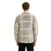 Custom Jacquard Grid Mesh Polo Sweater - Style 9F6E4F - product detail view 2 Custom Jacquard Grid Mesh Polo Sweater - Style 9F6E4F - product detail view 2