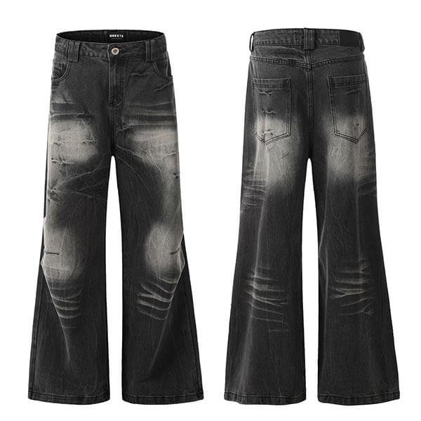 Custom Vintage-Wash Jeans with Panel Print Registration - Style E12F19 - product detail view 6 Custom Vintage-Wash Jeans with Panel Print Registration - Style E12F19 - product detail view 6