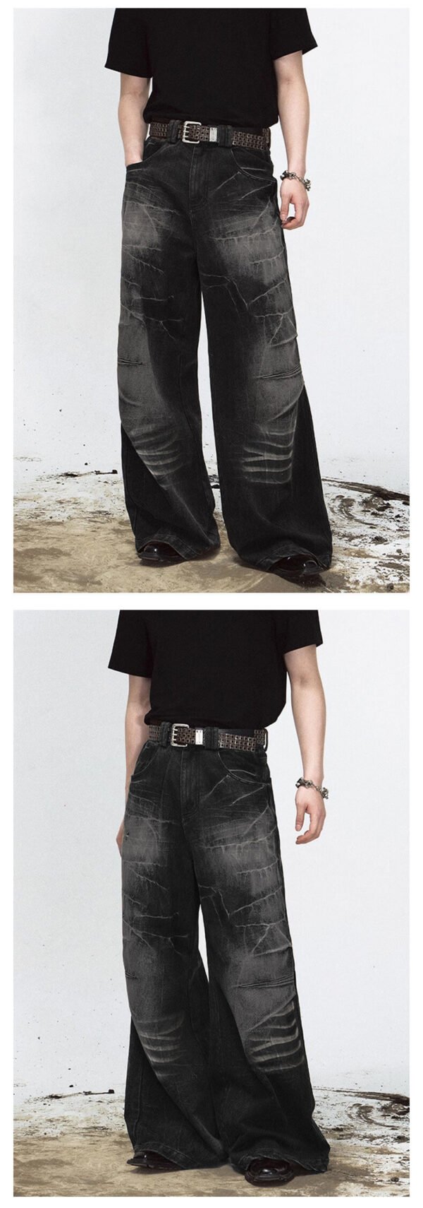 Custom Vintage-Wash Jeans with Panel Print Registration - Style E12F19 - product detail view 7 Custom Vintage-Wash Jeans with Panel Print Registration - Style E12F19 - product detail view 7