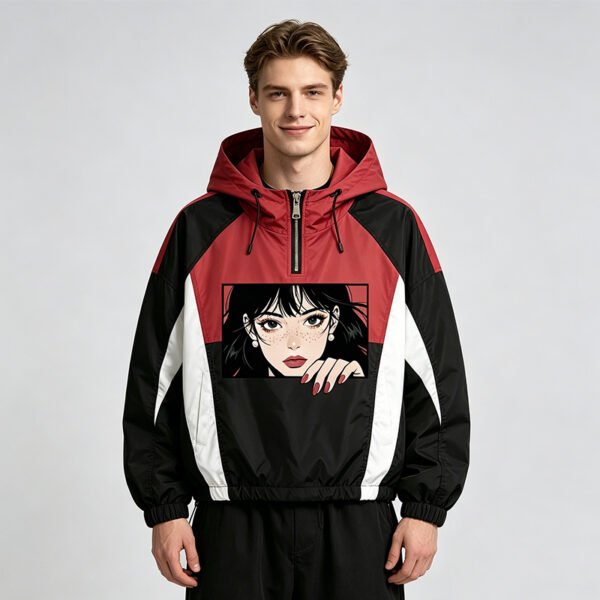 Custom Kids Color Block Graphic Track Jacket - Style 71FCF8 - product detail view 4