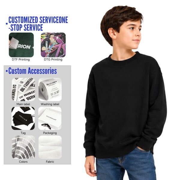 Custom Kids Heavy Fleece Applique Sweatshirt A01 - Style 64E9A2 - product detail view 2 Custom Kids Heavy Fleece Applique Sweatshirt A01 - Style 64E9A2 - product detail view 2