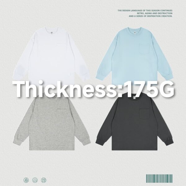 Custom Kids Long-Sleeve Pocket T-Shirt | - Style CBCAFC - product detail view 3