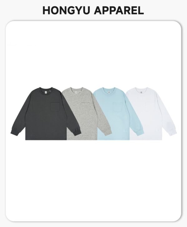 Custom Kids Long-Sleeve Pocket T-Shirt | - Style CBCAFC - product detail view 4