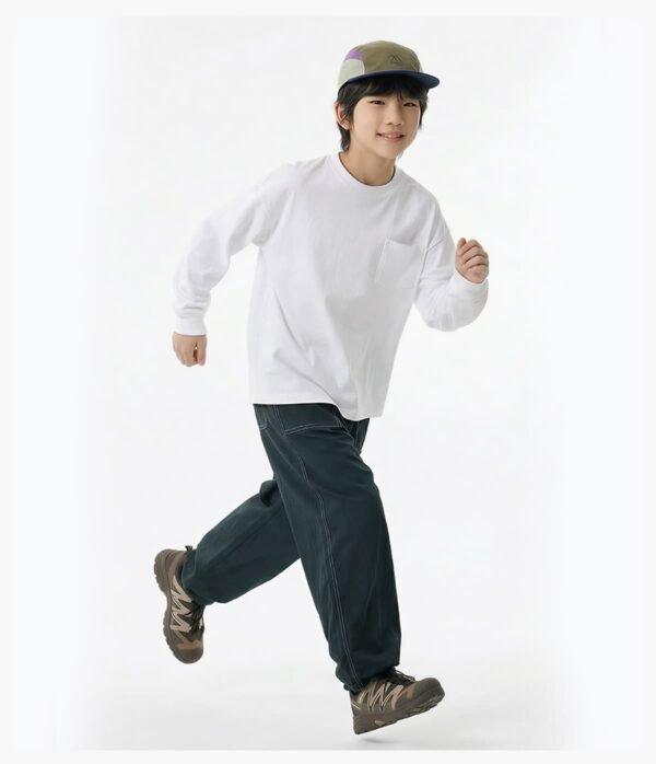Custom Kids Long-Sleeve Pocket T-Shirt | - Style CBCAFC - product detail view 13