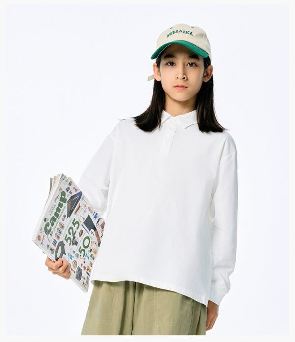 Custom Lightweight Kids Long Sleeve Polo G917C - Style EC3421 - product detail view 14