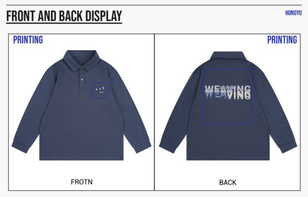 Custom Lightweight Kids Long Sleeve Polo G917C - Style EC3421 - product detail view 10