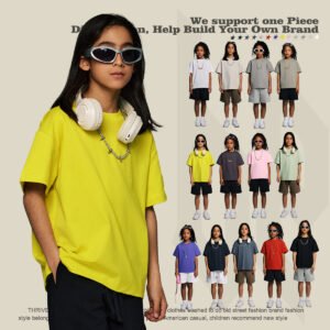 Custom Kids Oversized Crewneck T-Shirt T801 - Style CF550D