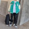 Custom Kids Color-Block Varsity Jacket - Style 0E2500 - product detail view 5